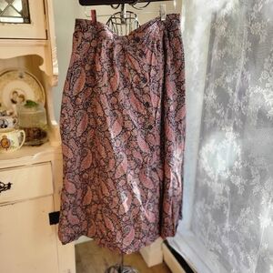 90s Paisley Tilley Button Up Midi Skirt With Liberty Of London Fabric 🇨🇦
